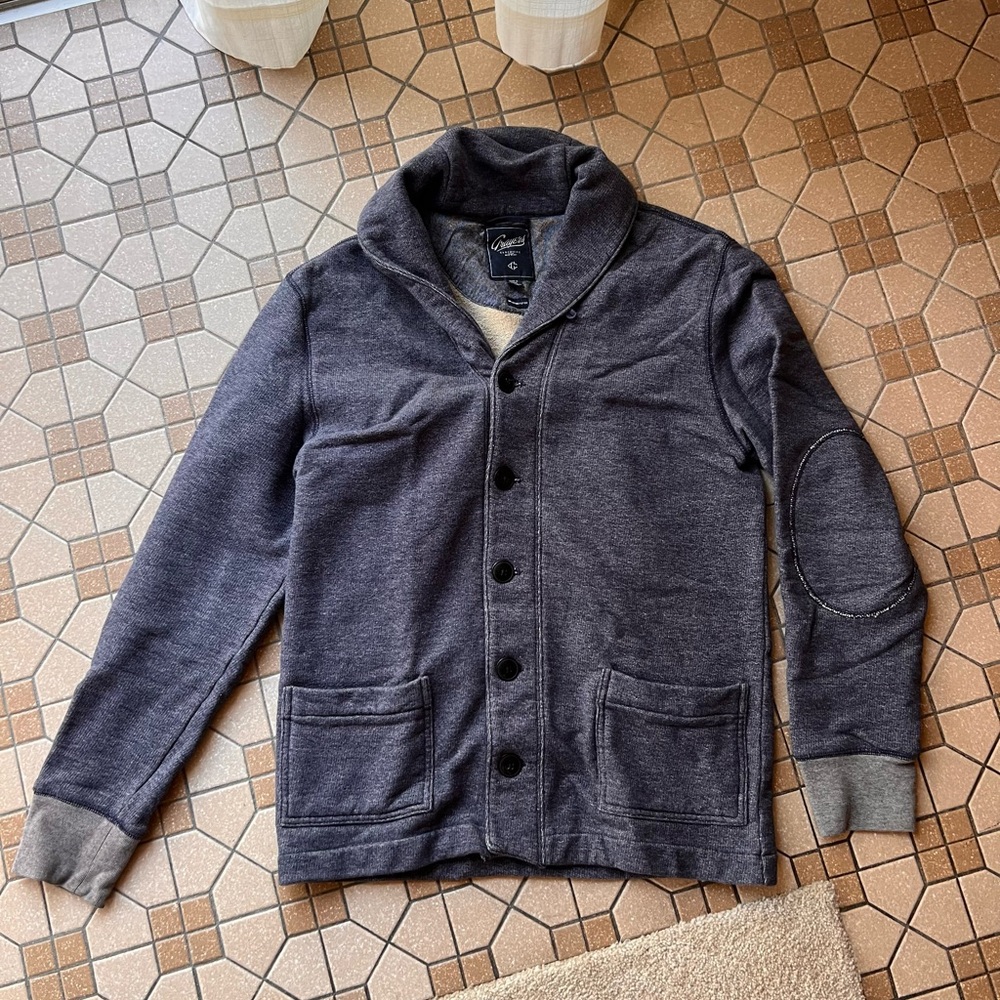 Grayers Navy marled Shawl Collar Cardigan size medium
